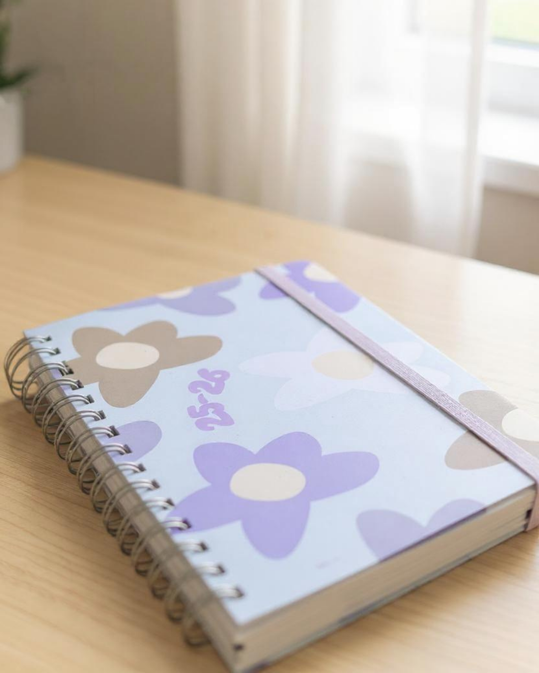 Akademik Ajanda 2025-2026 | A5 Spiralli – Stickerlı – El Yapımı - Çiçekli