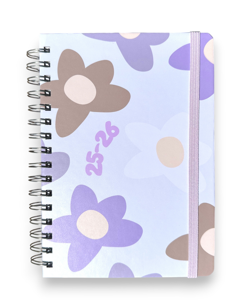 Akademik Ajanda 2025-2026 | A5 Spiralli – Stickerlı – El Yapımı - Çiçekli