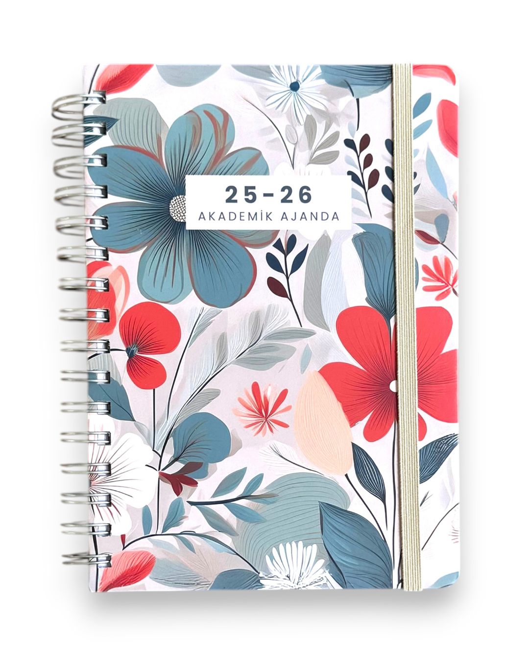 Akademik Ajanda 2025-2026 | A5 Spiralli – Stickerlı – El Yapımı - Gelincik