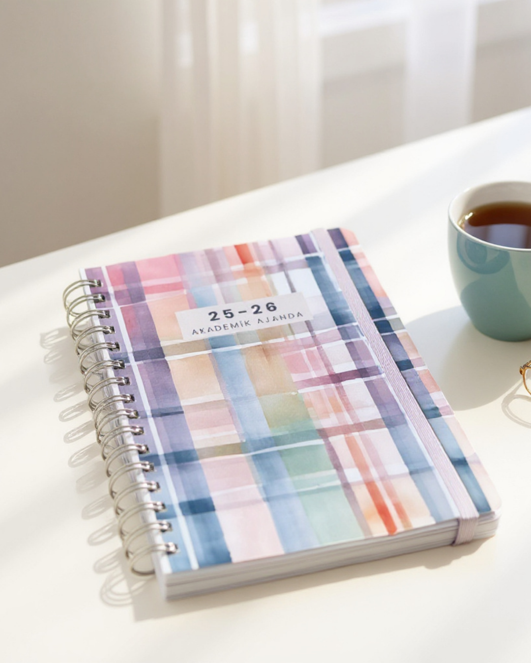 Akademik Ajanda 2025-2026 | A5 Spiralli – Stickerlı – El Yapımı - Gökkuşağı