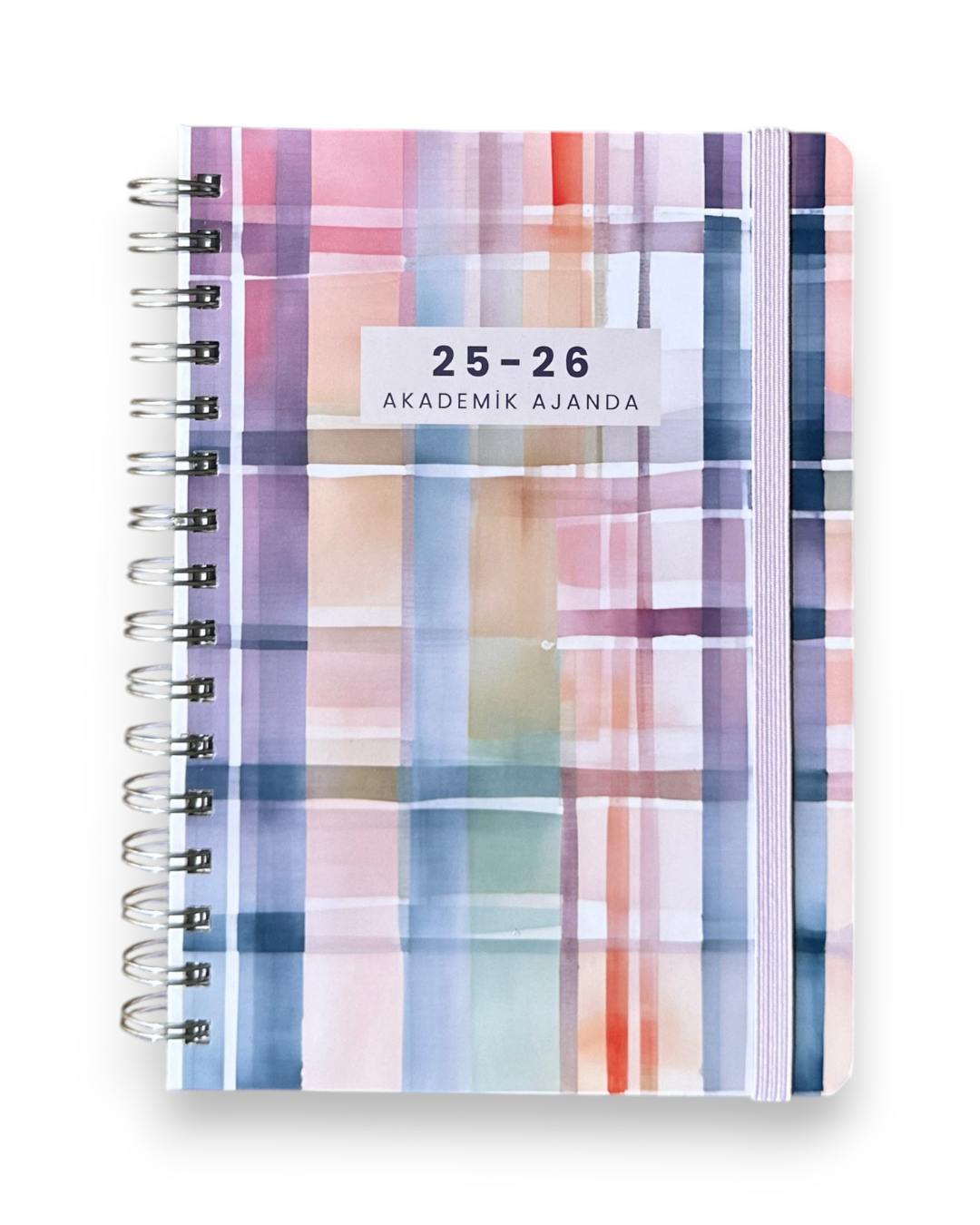Akademik Ajanda 2025-2026 | A5 Spiralli – Stickerlı – El Yapımı - Gökkuşağı