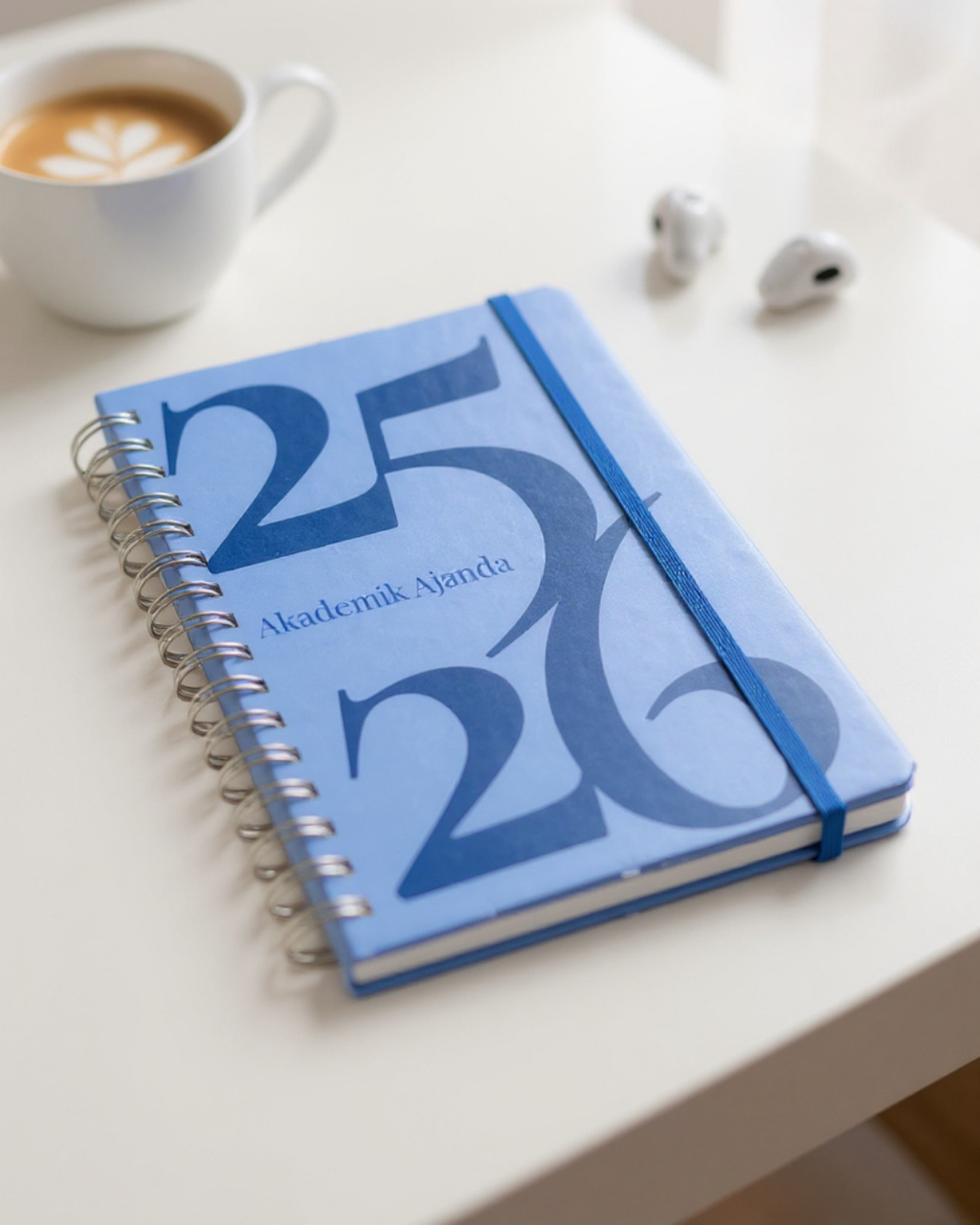 Akademik Ajanda 2025-2026 | A5 Spiralli – Stickerlı – El Yapımı - Klasik Lacivert