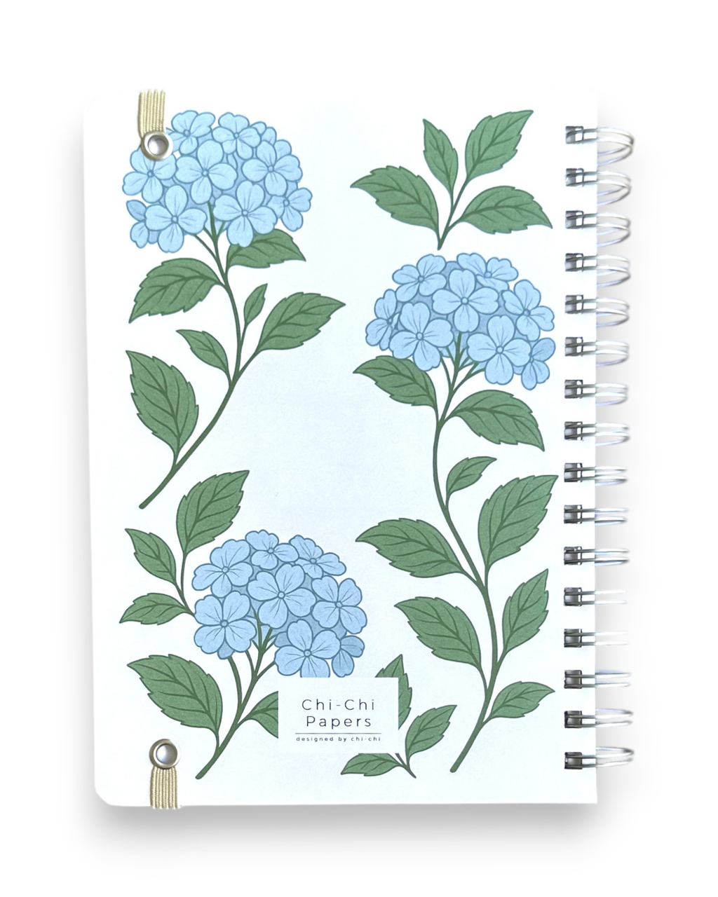 Akademik Ajanda 2025-2026 | A5 Spiralli – Stickerlı – El Yapımı - Mavi Ortanca