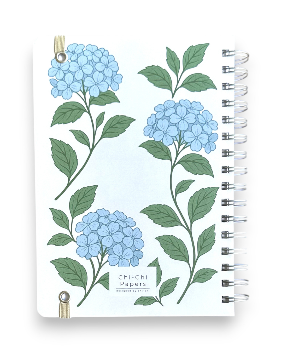 Akademik Ajanda 2025-2026 | A5 Spiralli – Stickerlı – El Yapımı - Mavi Ortanca