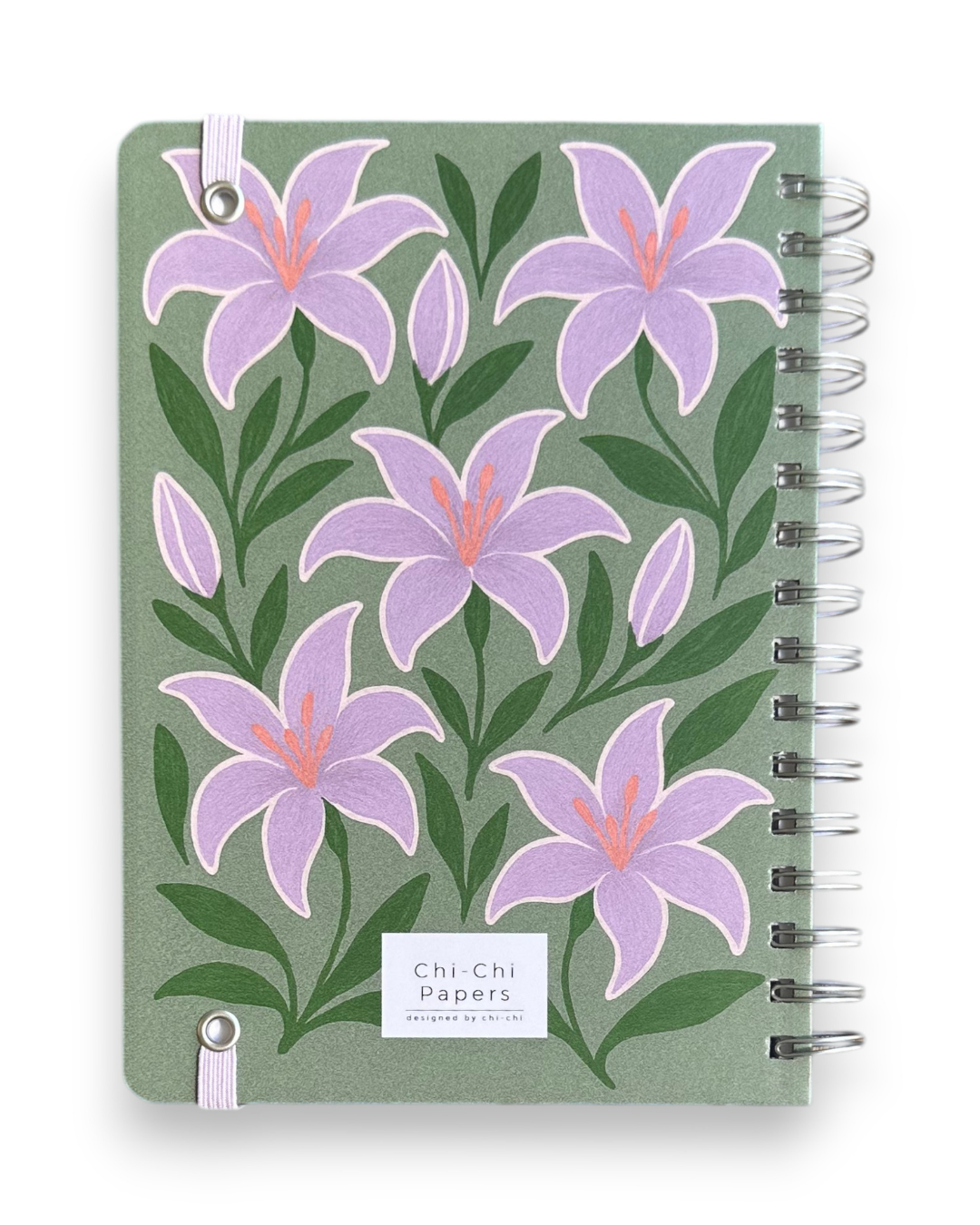 Akademik Ajanda 2025-2026 | A5 Spiralli – Stickerlı – El Yapımı - Mor Zambak