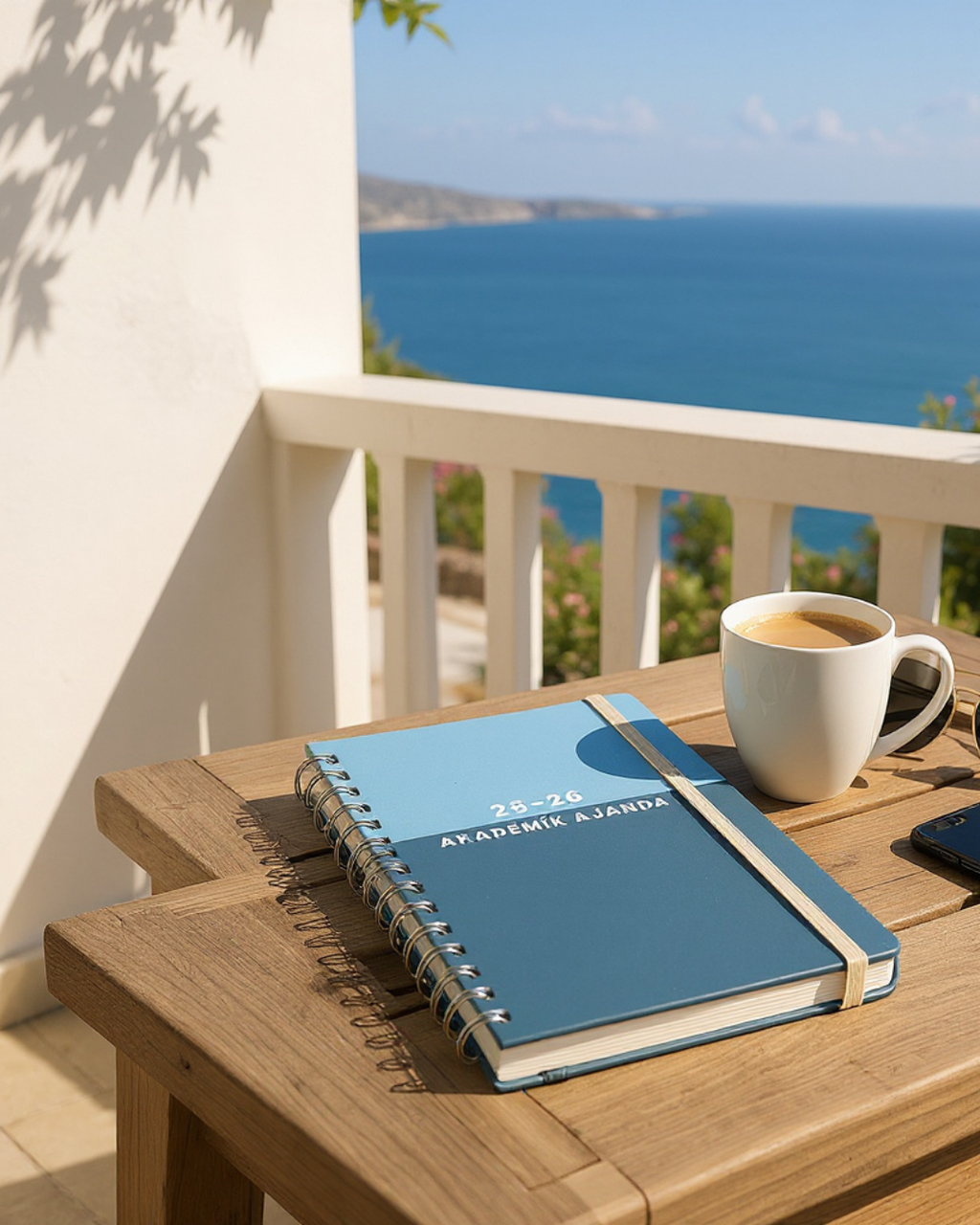 Akademik Ajanda 2025-2026 | A5 Spiralli – Stickerlı – El Yapımı - Olive