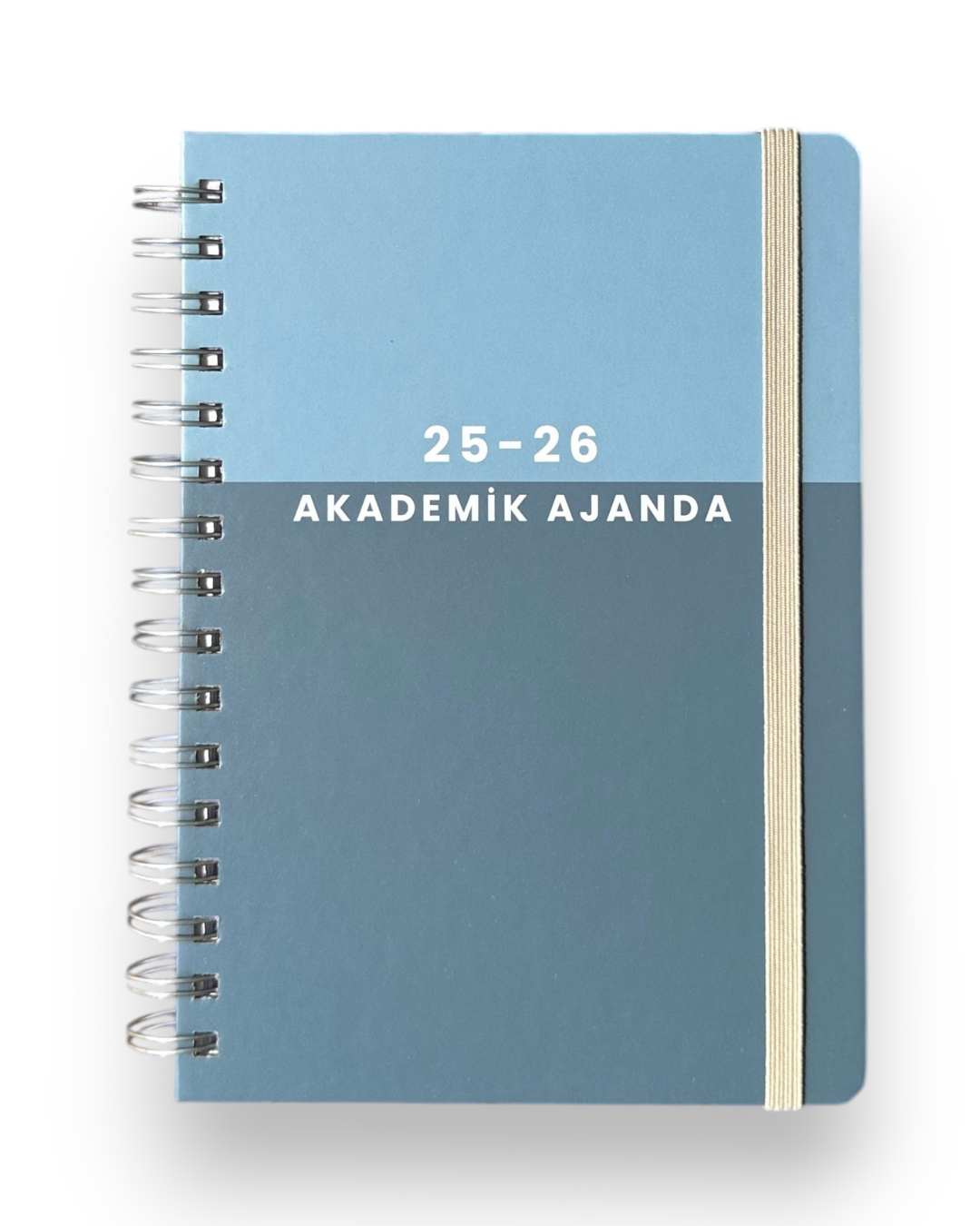 Akademik Ajanda 2025-2026 | A5 Spiralli – Stickerlı – El Yapımı - Olive