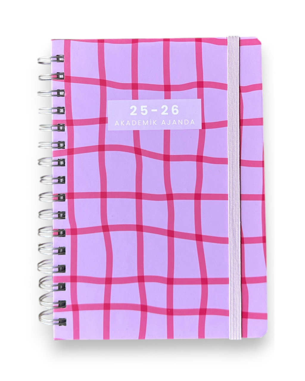Akademik Ajanda 2025-2026 | A5 Spiralli – Stickerlı – El Yapımı - Pinko