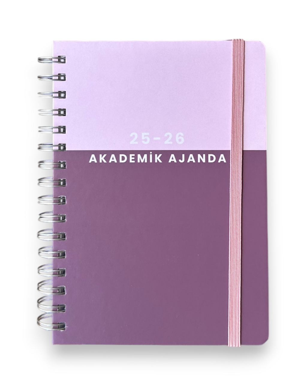 Akademik Ajanda 2025-2026 | A5 Spiralli – Stickerlı – El Yapımı - Violet