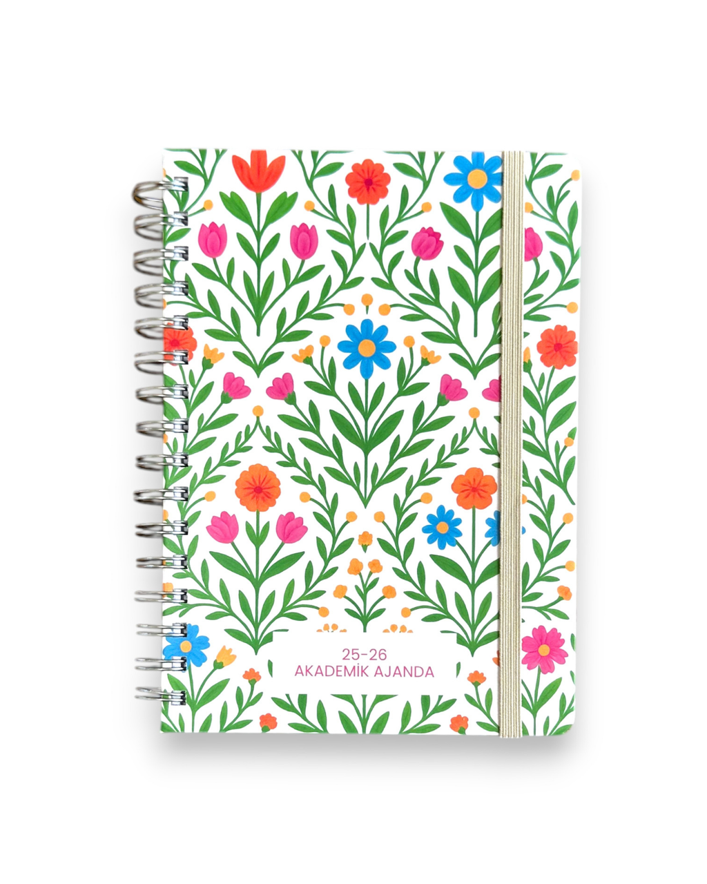 Akademik Ajanda 2025-2026 | A5 Spiralli – Stickerlı – El Yapımı - Yeşil Bahçe