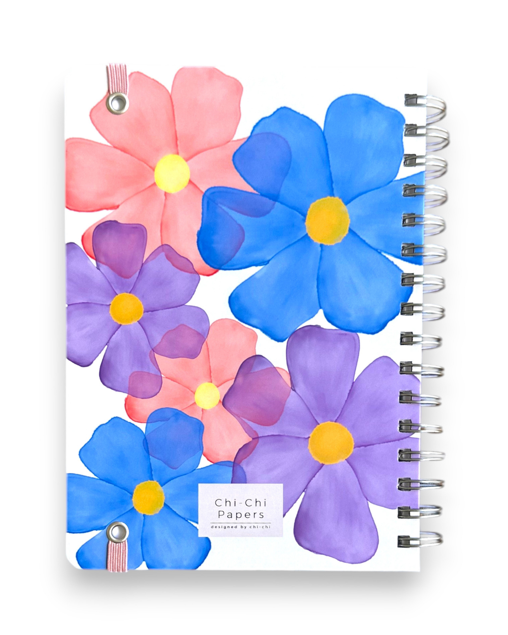 Akademik Ajanda 2025-2026 | A5 Spiralli – Stickerlı – El Yapımı - İri Çiçekli