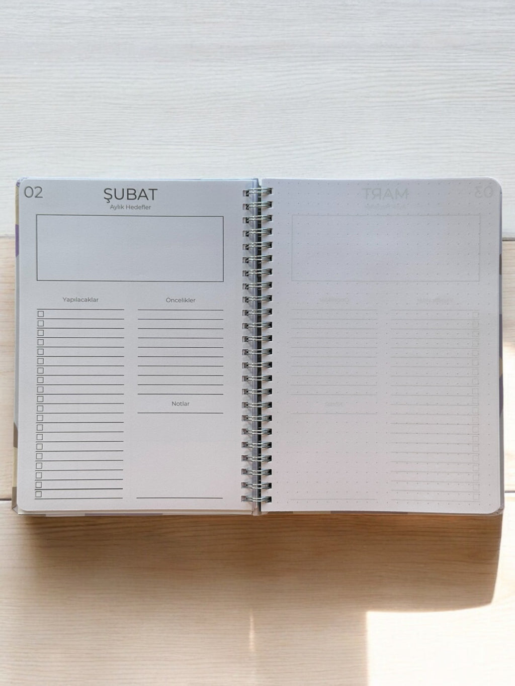 2025 Haftalık Ajandası - Çiçekli