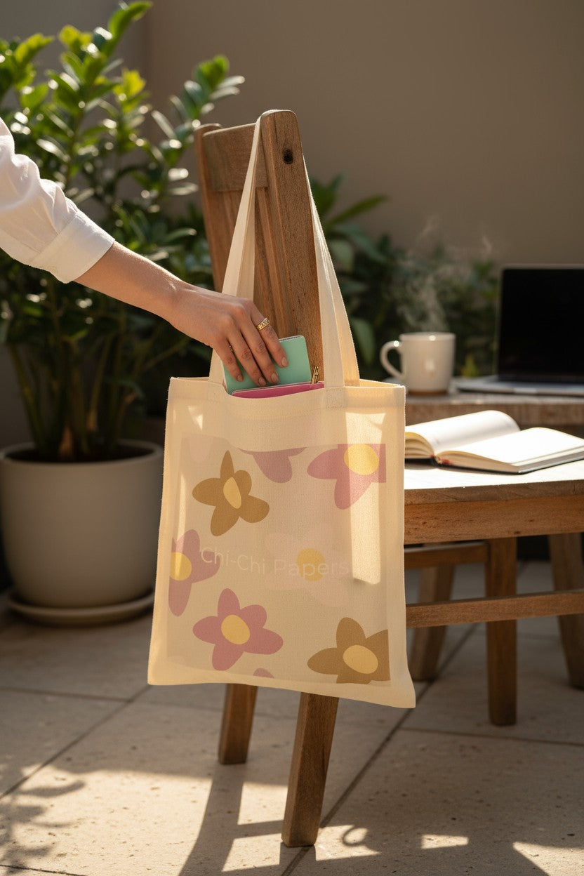 Gabardin Bez Kol Çantası - Çiçekli