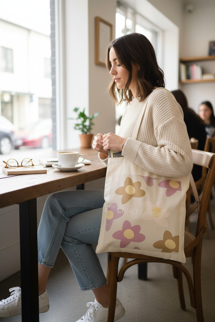 Gabardin Bez Kol Çantası - Çiçekli