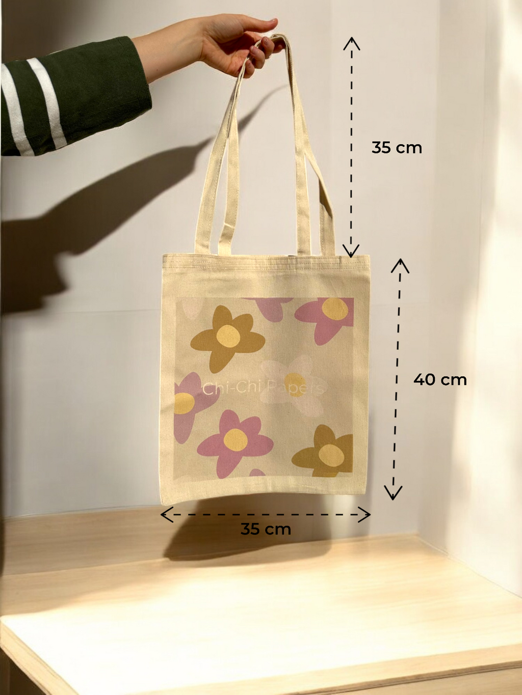 Gabardin Bez Kol Çantası - Çiçekli