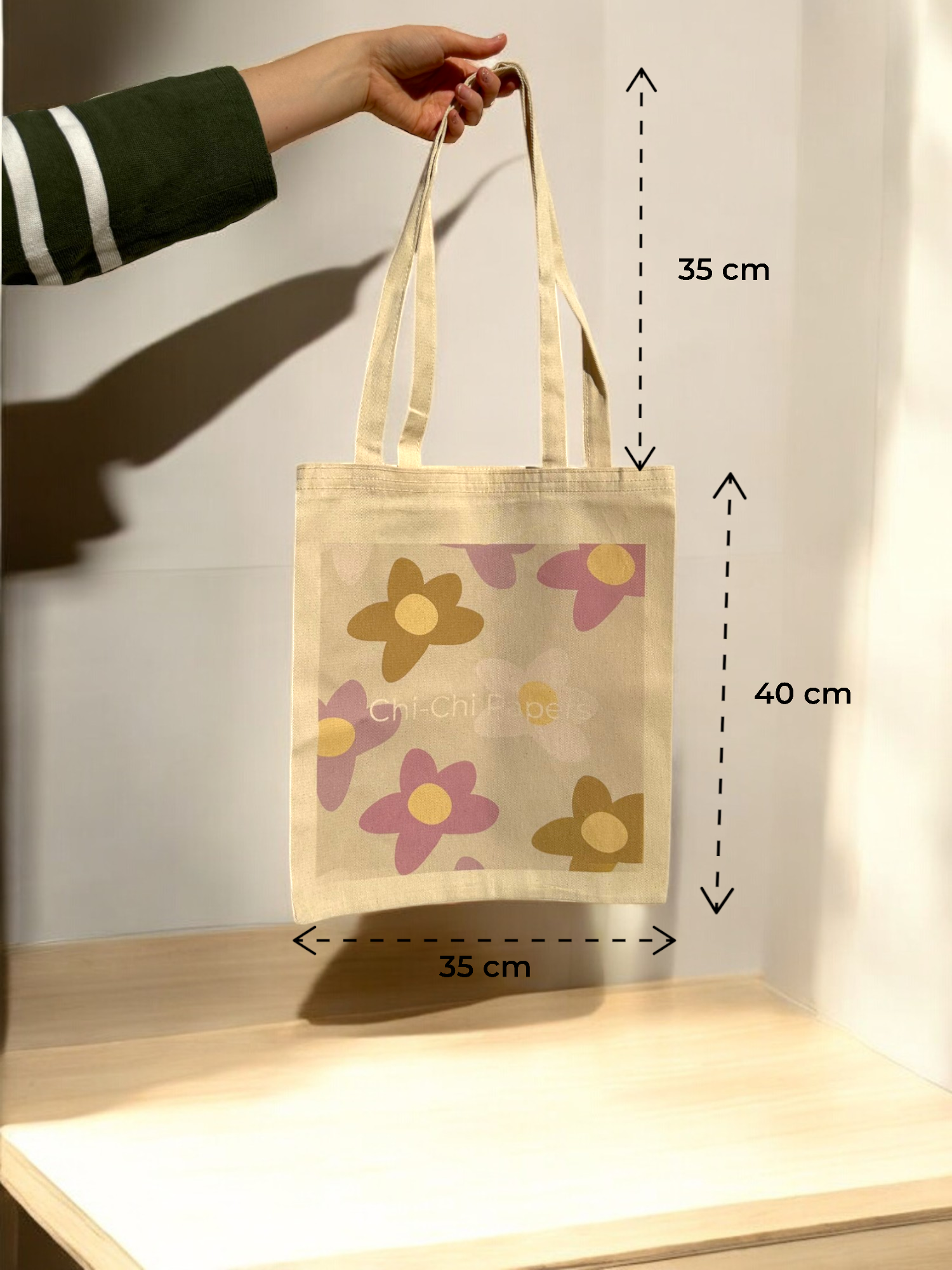 Gabardin Bez Kol Çantası - Çiçekli