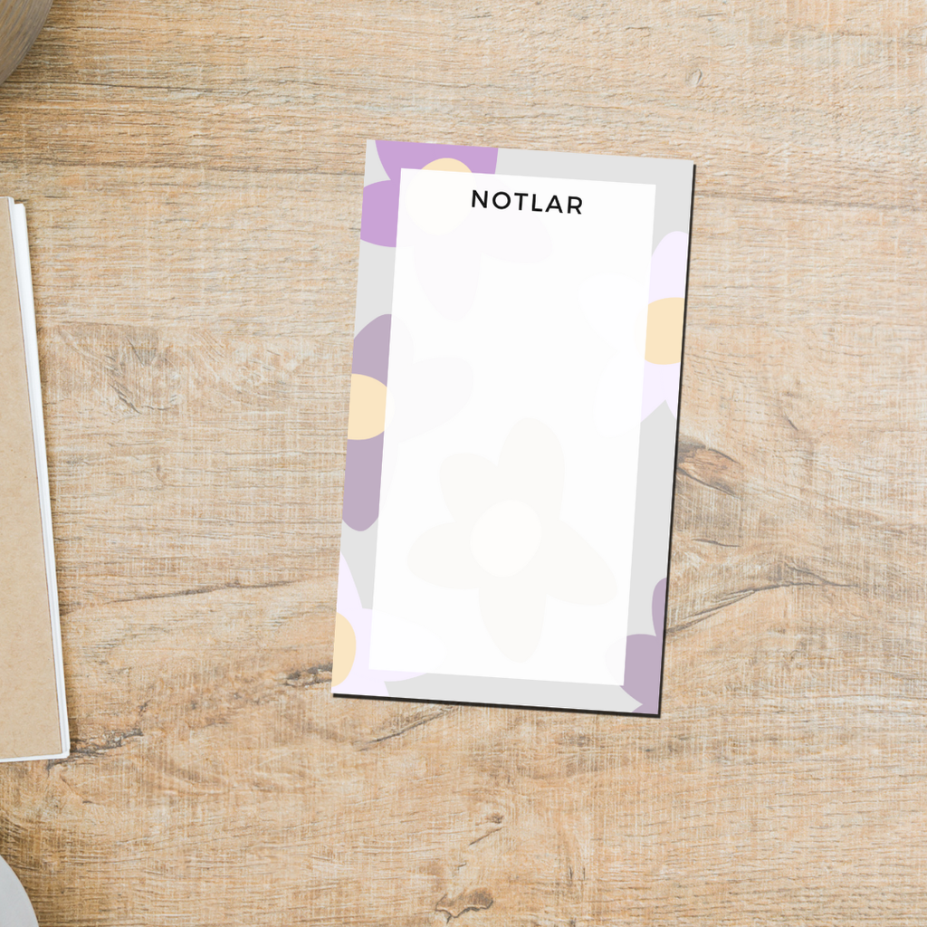 Notluk - Bloknot - Çiçekli