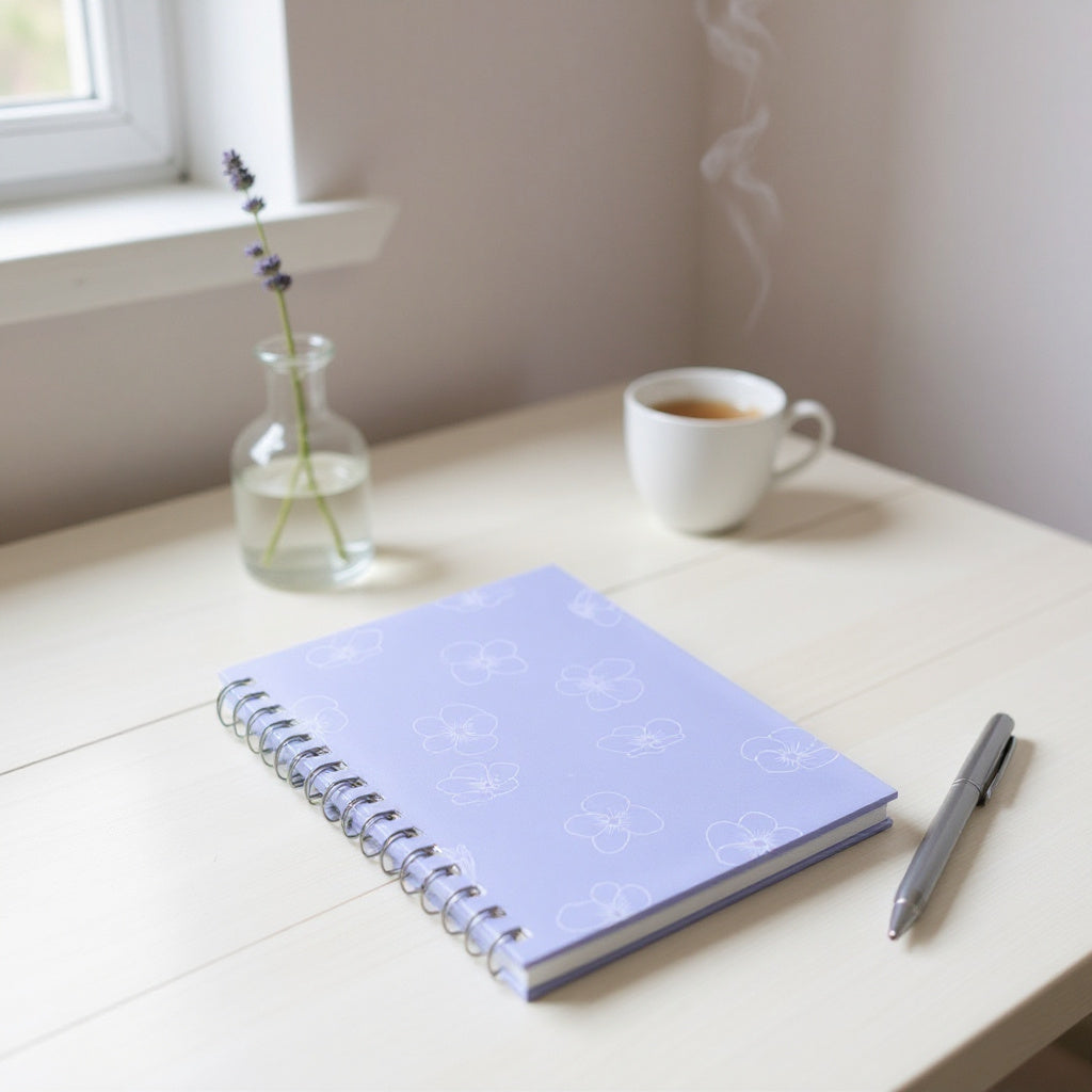 Telli Defter, Tarihsiz Ajanda, Anı Defteri - Eflatun Çiçekli