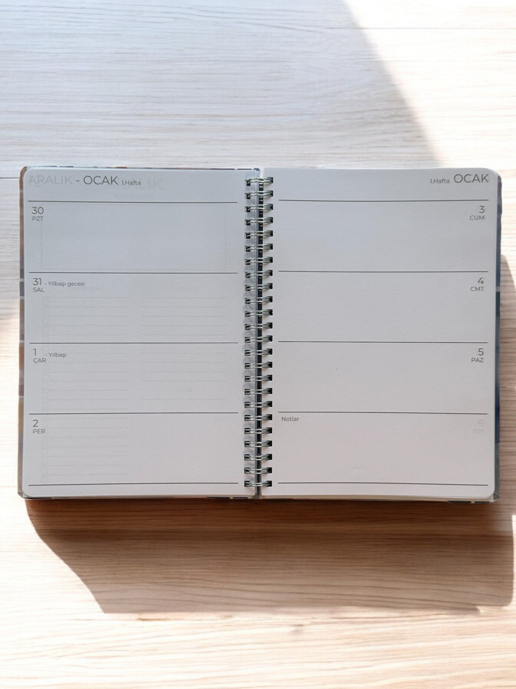 2025 Haftalık Ajandası - Ekose