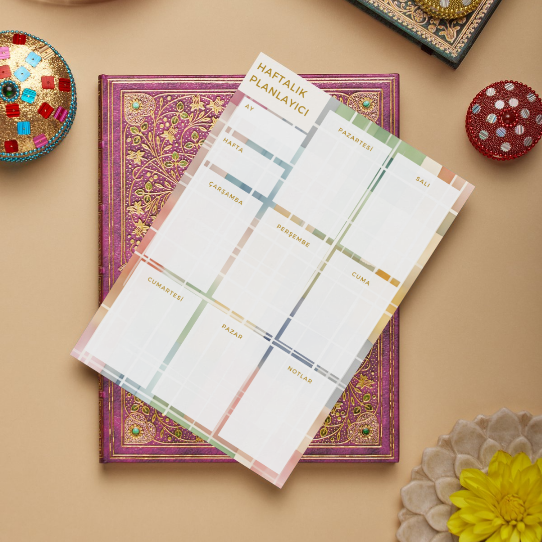 A5 Boyutunda Haftalık Planlayıcı - Organizasyon ve Verimlilik İçin Mükemmel Çözüm! - Ekose