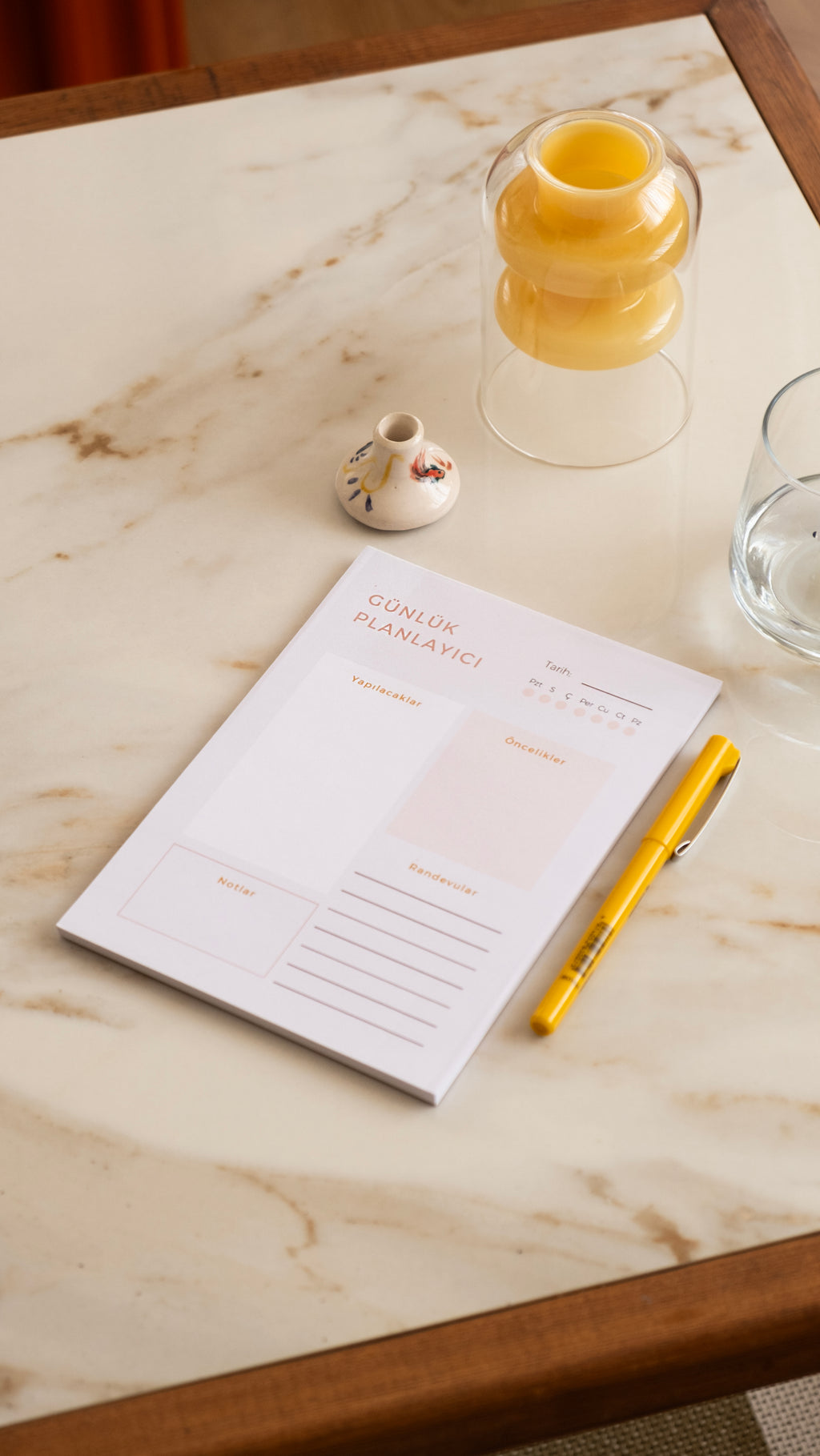 A5 Boyutunda Günlük Planlayıcı - Gününüzü Daha Verimli ve Düzenli Geçirin! - Eva