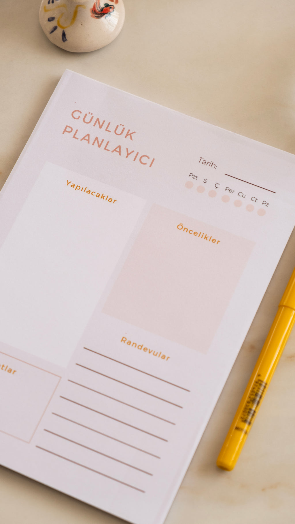 A5 Boyutunda Günlük Planlayıcı - Gününüzü Daha Verimli ve Düzenli Geçirin! - Eva