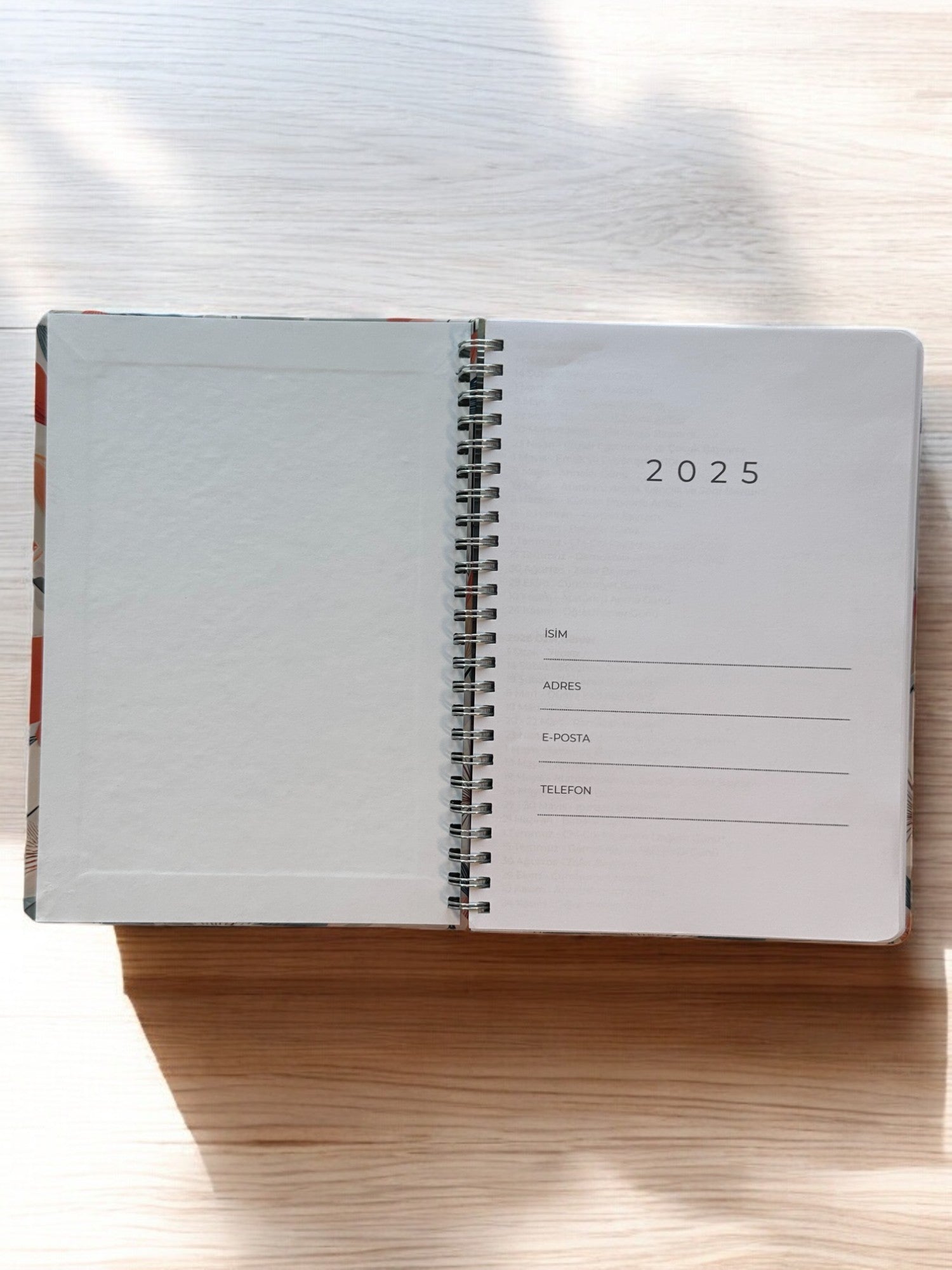 2025 Haftalık Ajandası - Gelincik