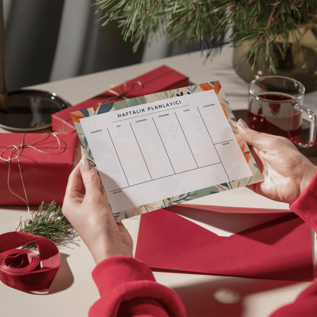 A4 Boyutunda Büyük Haftalık Planlayıcı - Geniş Alanı ile Organizasyonunuzu Kolaylaştırın! - Gelincik