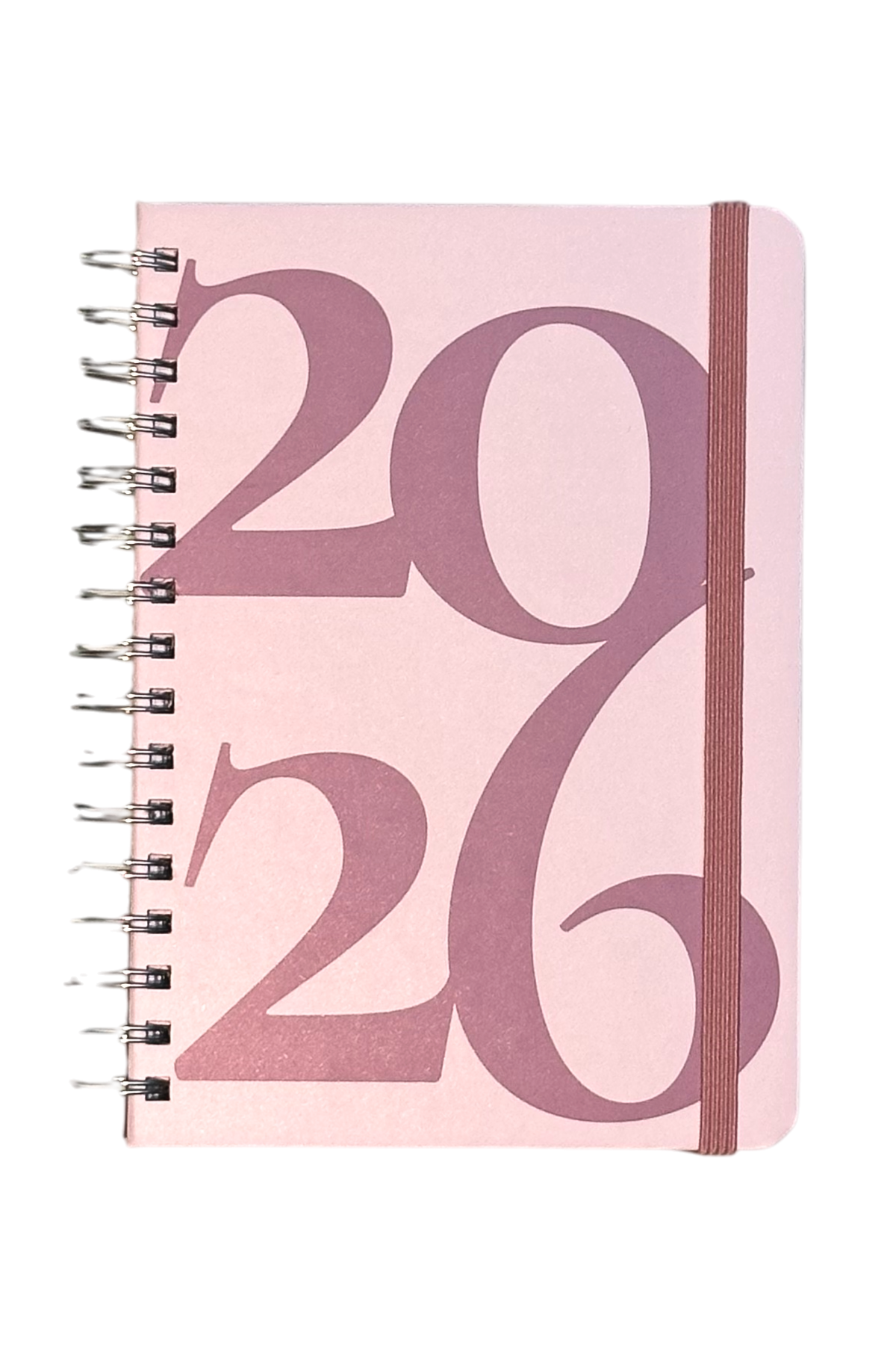 2026 Haftalık Ajandası - El Yapımı, 2 Sayfa Stickerlı - Klasik Pembe