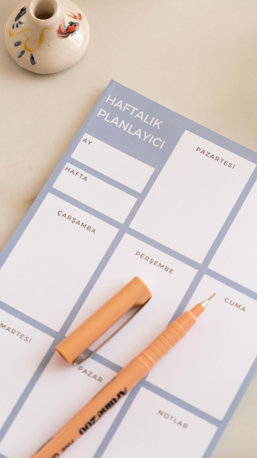 A5 Boyutunda Haftalık Planlayıcı - Organizasyon ve Verimlilik İçin Mükemmel Çözüm! - Mavi