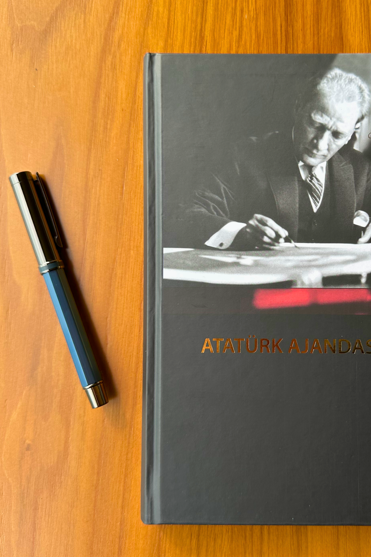 Metal Roller Kalem ve Özel Kutusu - İmza Kalemi (Mavi Mürekkepli) - Mavi Kalem + Siyah Kutu