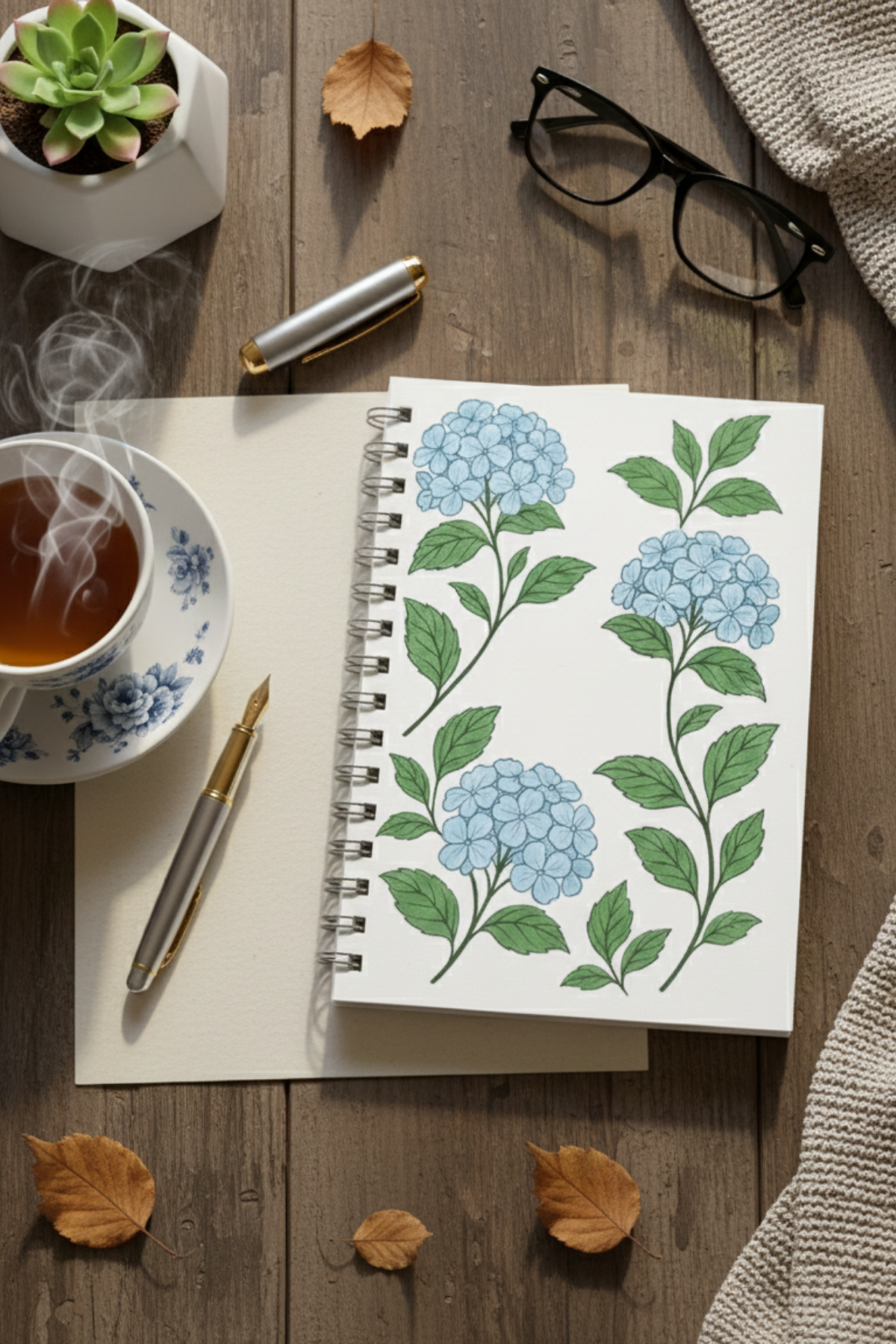 Telli Defter, Tarihsiz Ajanda, Anı Defteri - Mavi Ortanca