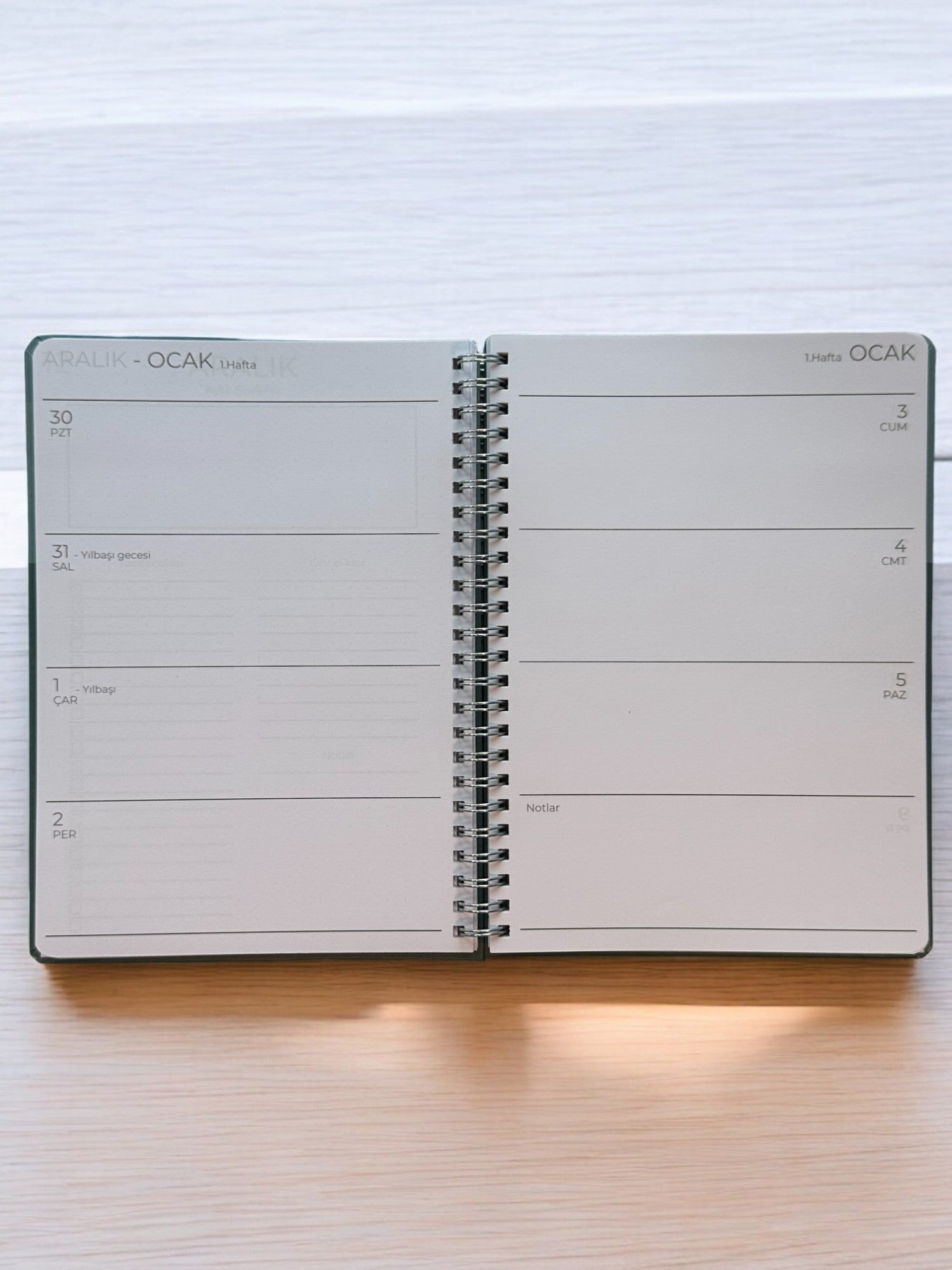 2025 Haftalık Ajandası - Olive