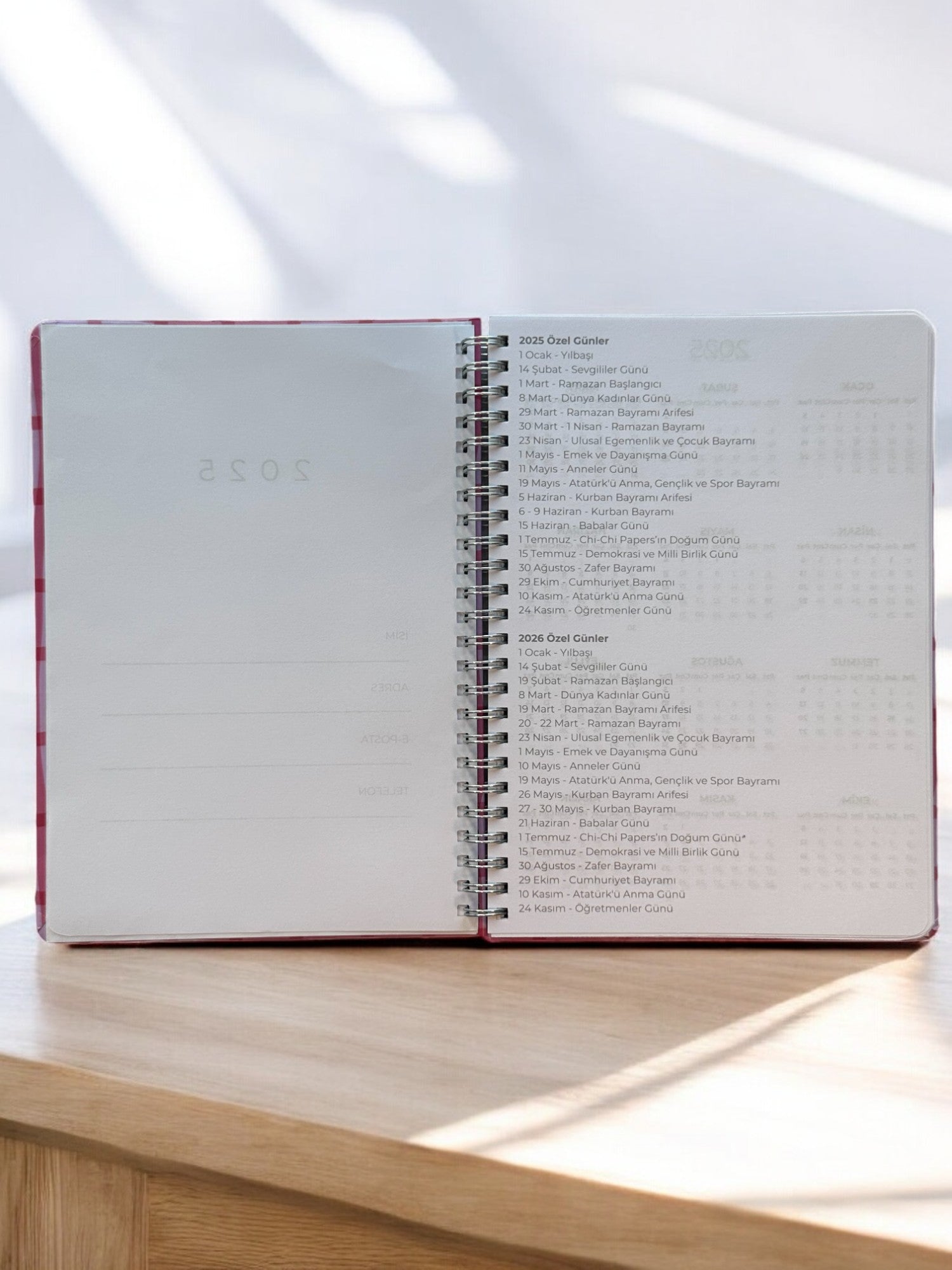 2025 Haftalık Ajandası - Pinko