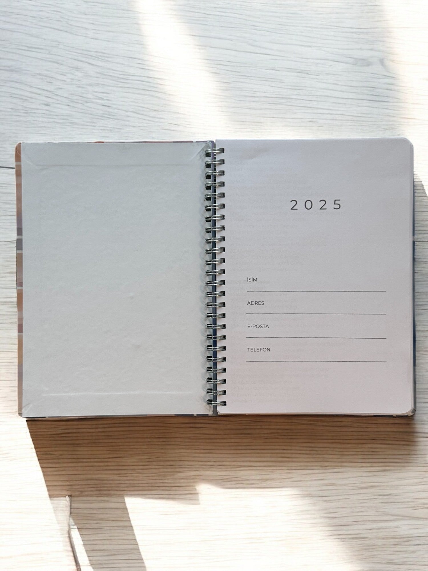 2025 Haftalık Ajandası - Gökkuşağı