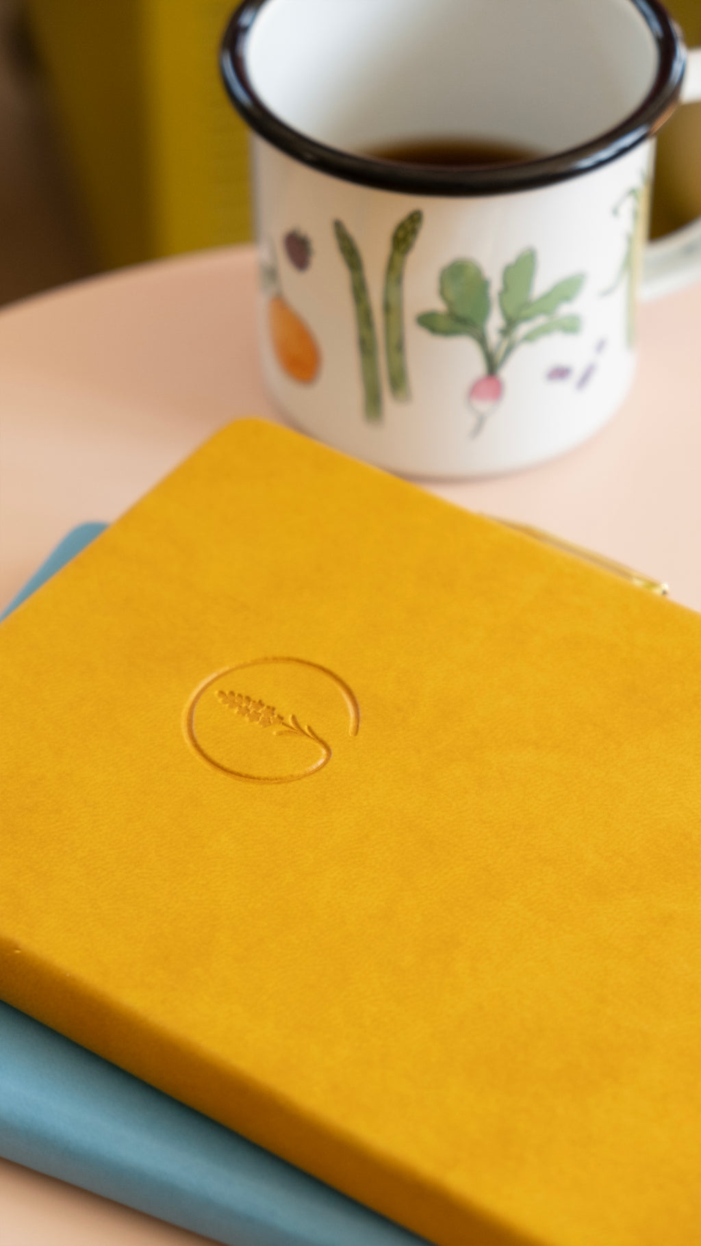 Termo Deri Kaplamalı Defter, Tarihsiz Ajanda, Anı Defteri - Sarı