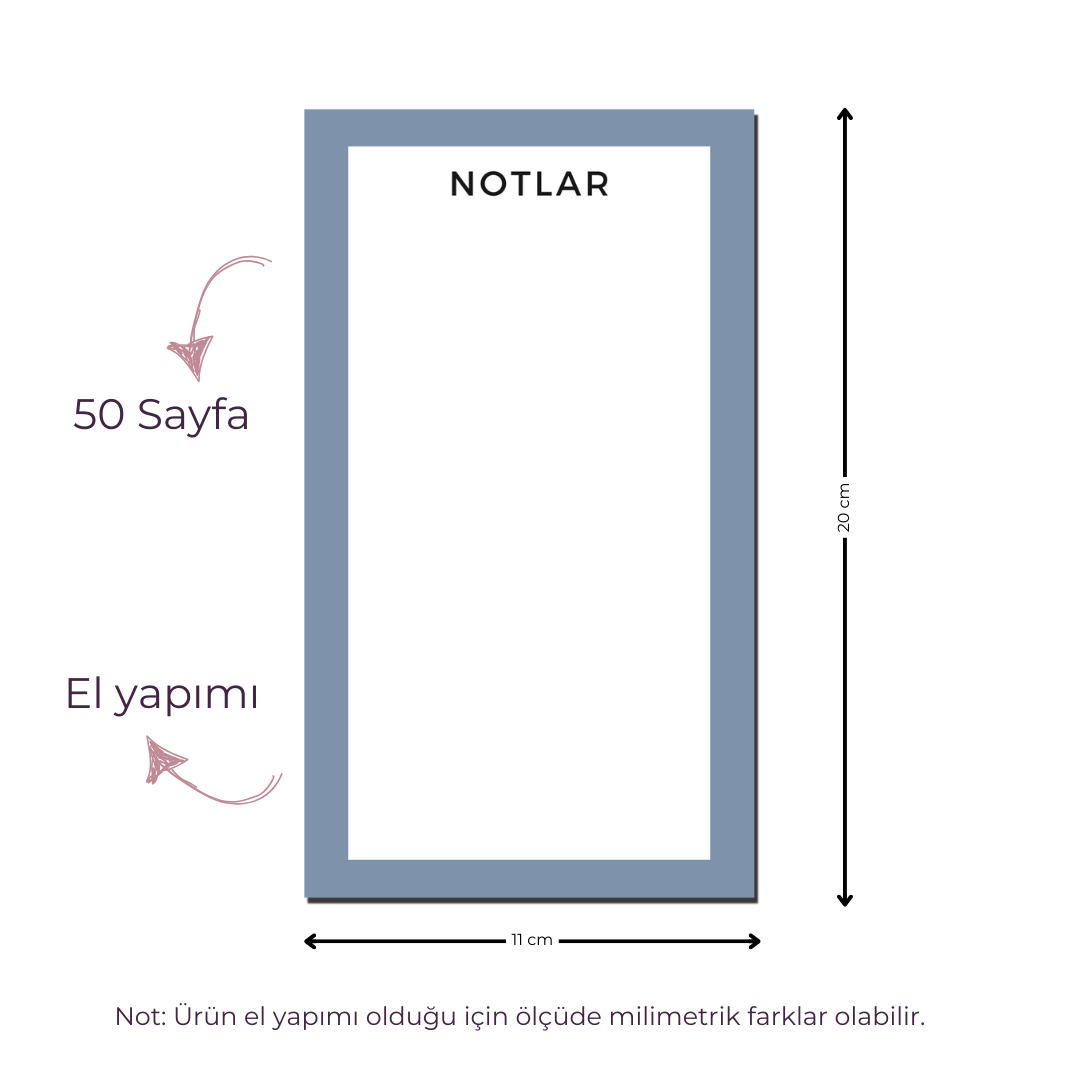 Notluk - Bloknot - Mavi