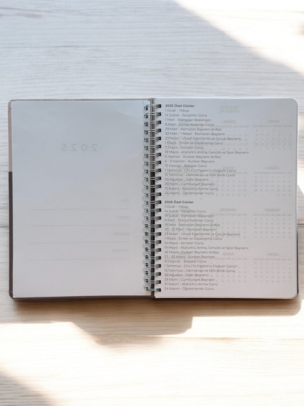 2025 Haftalık Ajandası - Violet