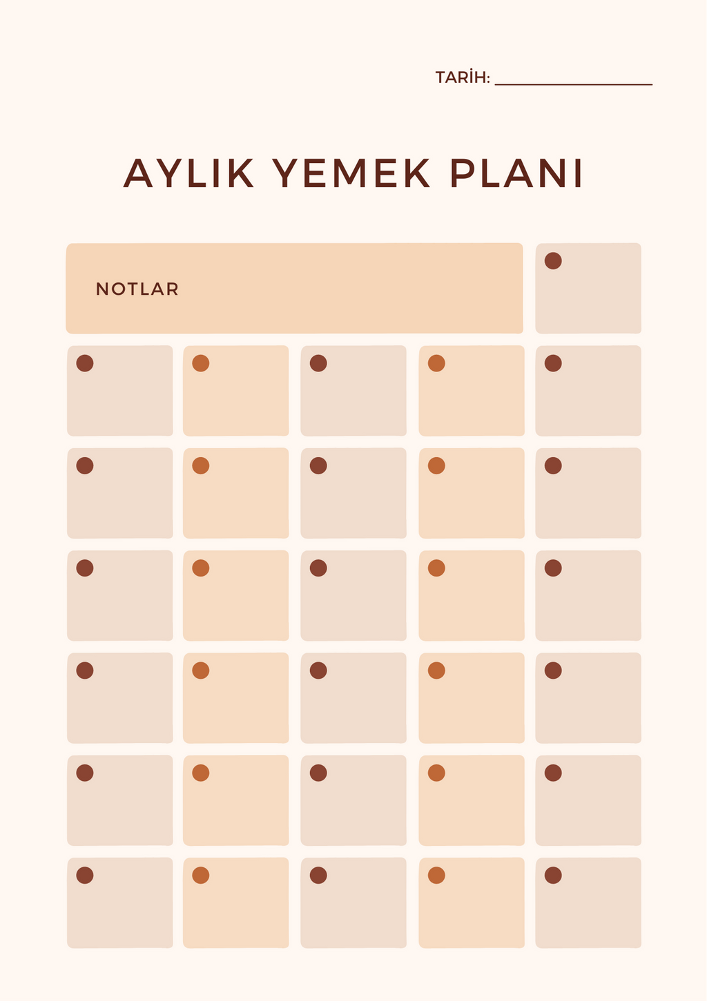 Aylık Beslenme ve Ek Gıda Planlayıcı - Masaüstü Planlayıcı