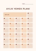 Aylık Beslenme ve Ek Gıda Planlayıcı - Masaüstü Planlayıcı