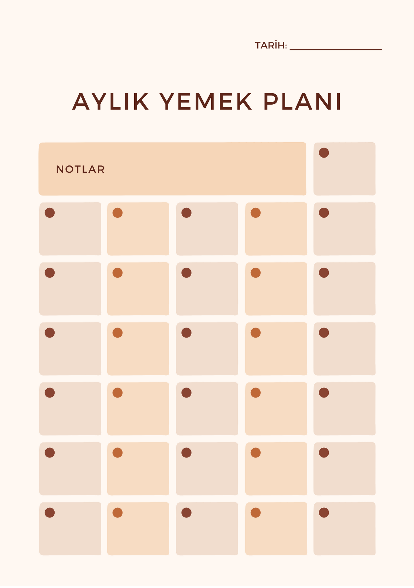 Aylık Beslenme ve Ek Gıda Planlayıcı - Masaüstü Planlayıcı