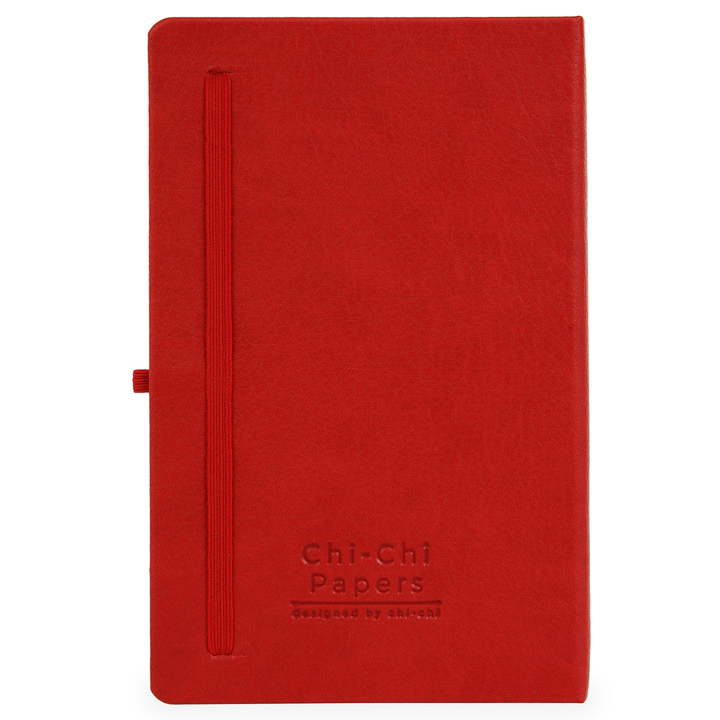 Termo Deri Kaplamalı Defter, Tarihsiz Ajanda, Anı Defteri - Kırmızı