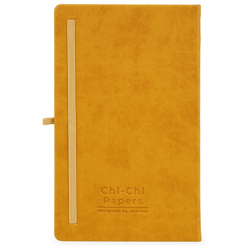 Termo Deri Kaplamalı Defter, Tarihsiz Ajanda, Anı Defteri - Sarı