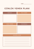 Günlük Beslenme ve Ek Gıda Planlayıcı - Masaüstü Planlayıcı