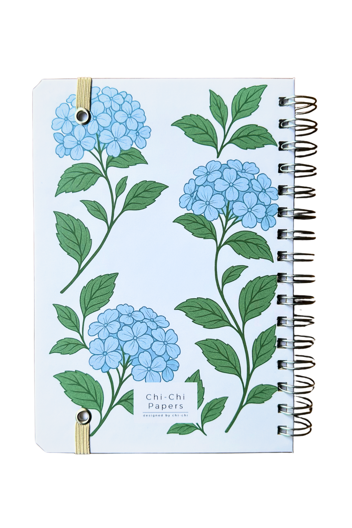 2026 Haftalık Ajandası - El Yapımı, 2 Sayfa Stickerlı - Mavi Ortanca