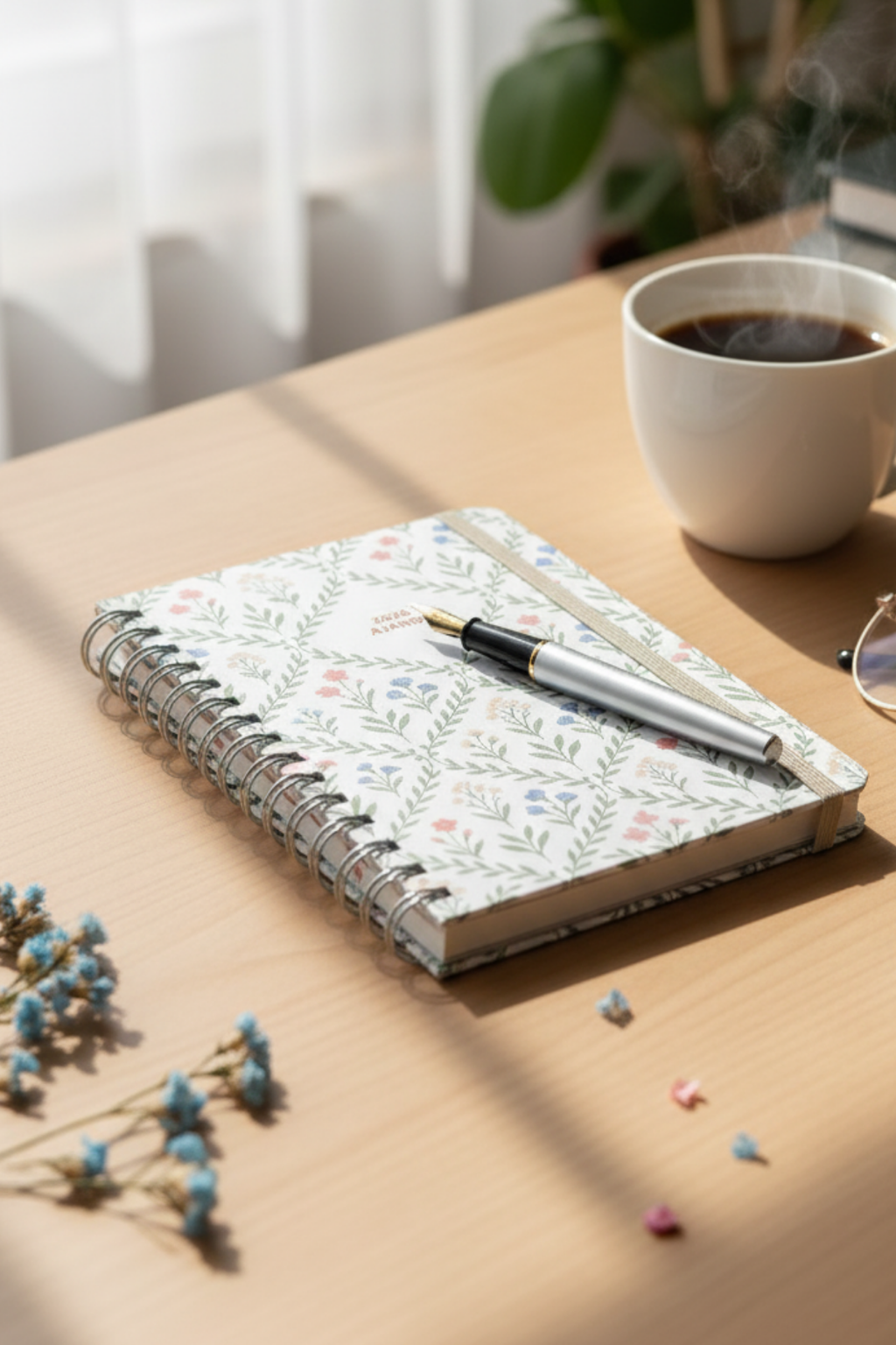 2026 Haftalık Ajandası - El Yapımı, 2 Sayfa Stickerlı - Minik Çiçekler