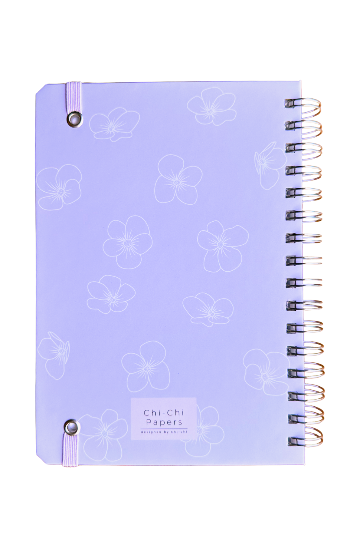 2026 Haftalık Ajandası - El Yapımı, 2 Sayfa Stickerlı - Eflatun Çiçekli