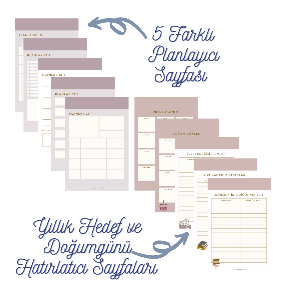 Zamansız Planlayıcı, Tarihsiz Ajanda, Süresiz Ajanda - Kelly Kırmızı